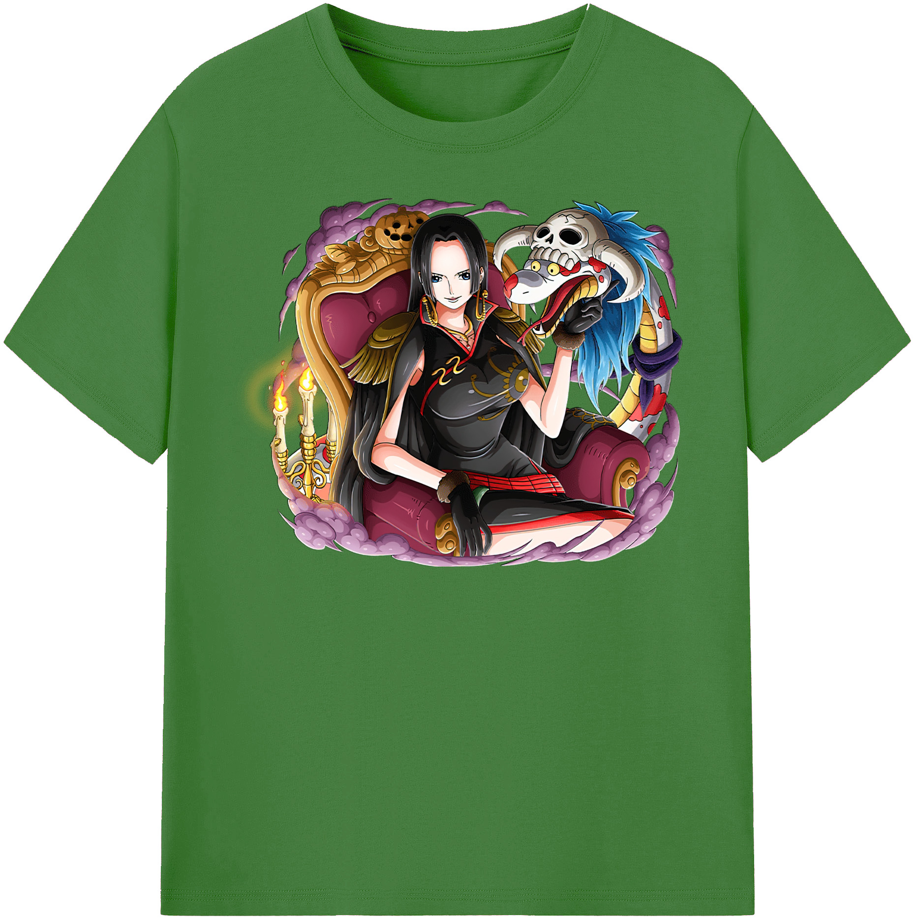 ワンピース ボア・ハンコック ONE PIECE Boa·Hancock レディースカジュアルプリントTシャツ（綿100％）